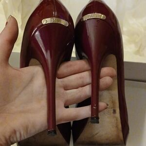 Christian Dior MISS DIOR Patent Leather Platform Pumps Peep Toe 120-mm Stilettos